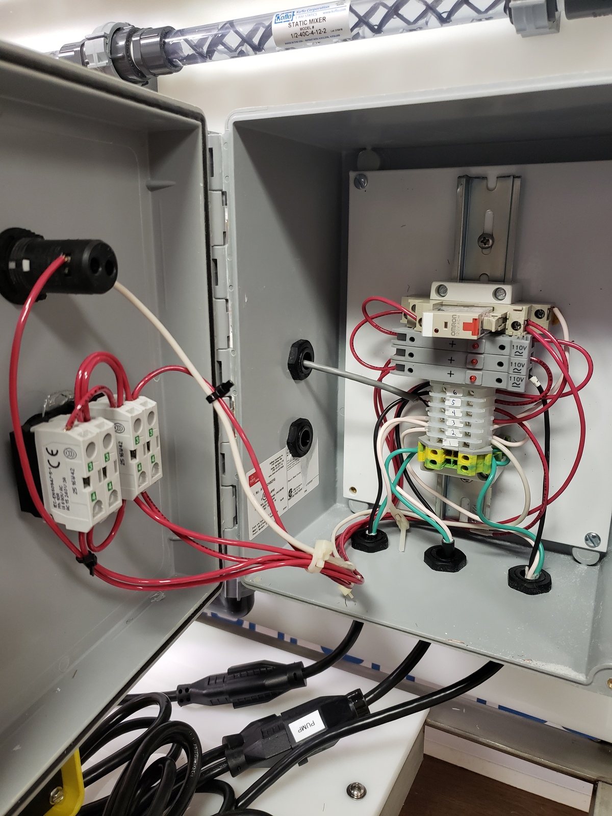 inside wiring of control panel